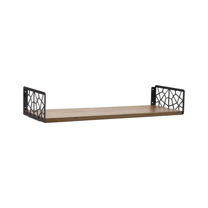 Hanah Home Estantería de Pared Moderna-Industrial Marrón y Negro